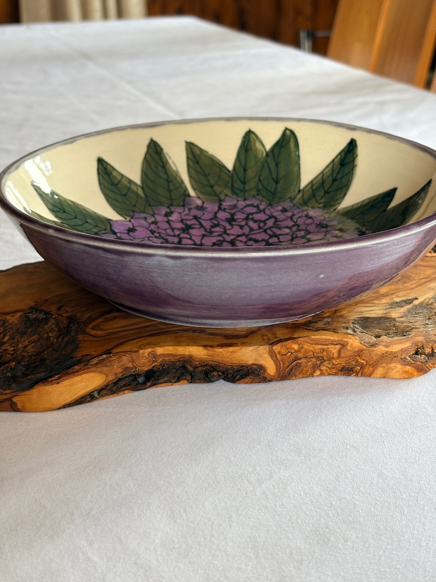 Hand‑Painted Hydrangea Bloom Bowl – Petal & Earth Collection