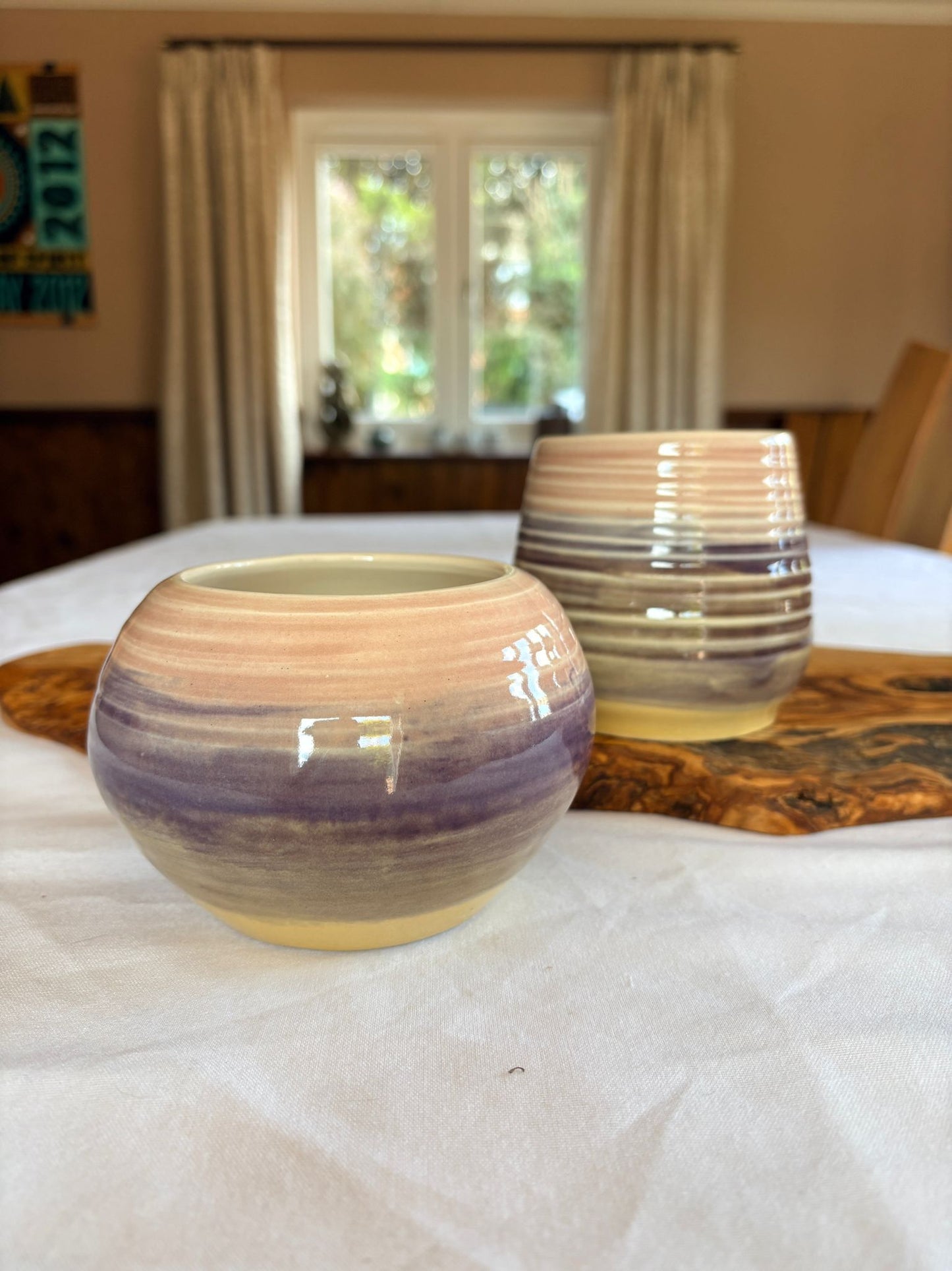 Handcrafted Ceramic Ribbed Rounded Vase – Petal and Earth Collection