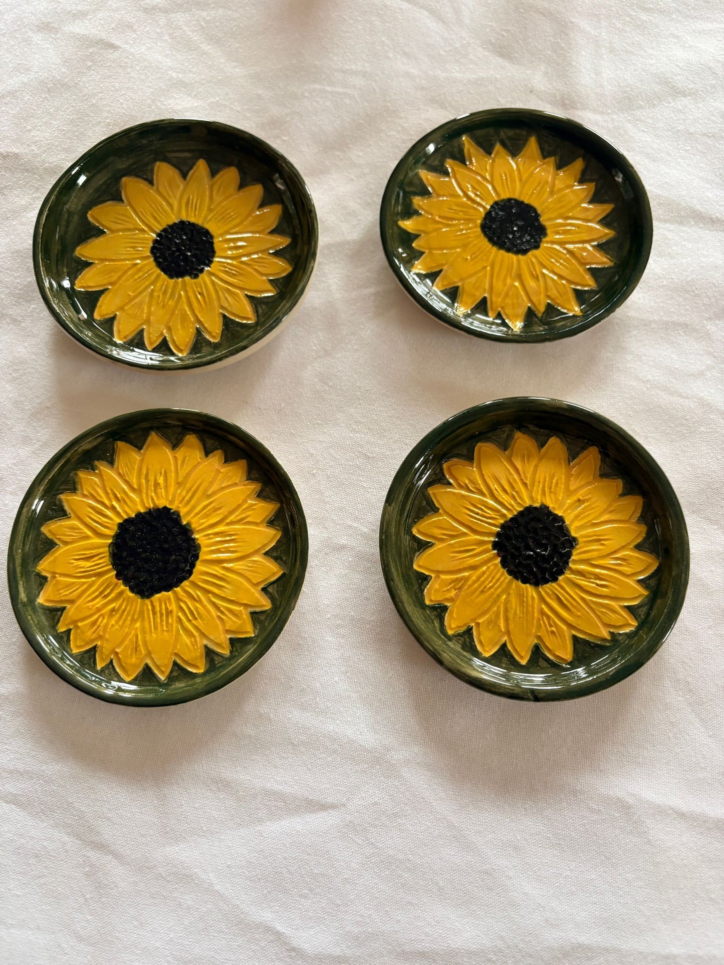 Sunflower Coaster Set (4) – Petal & Earth Collection