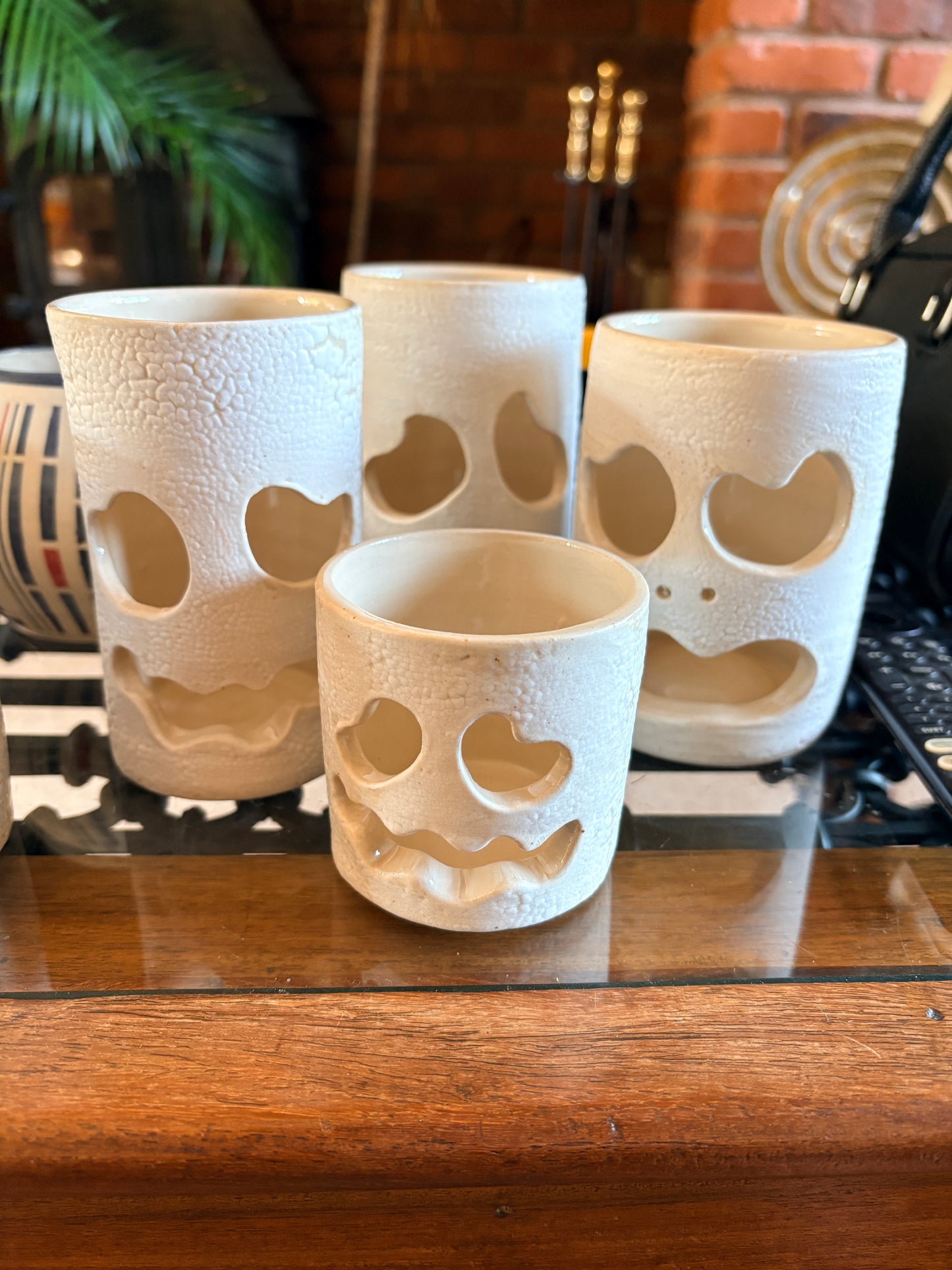 Skull Ghost Tea Light Holder – Autumn Embers Collection