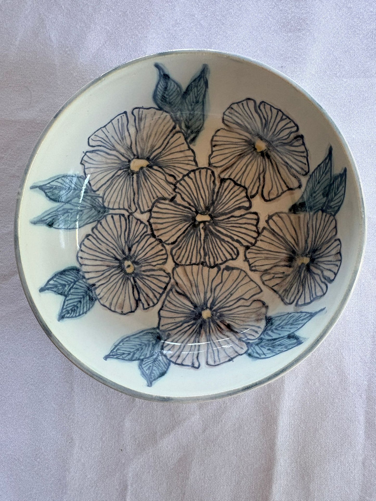Hand‑Painted Floral Bowl – Petal & Earth Collection