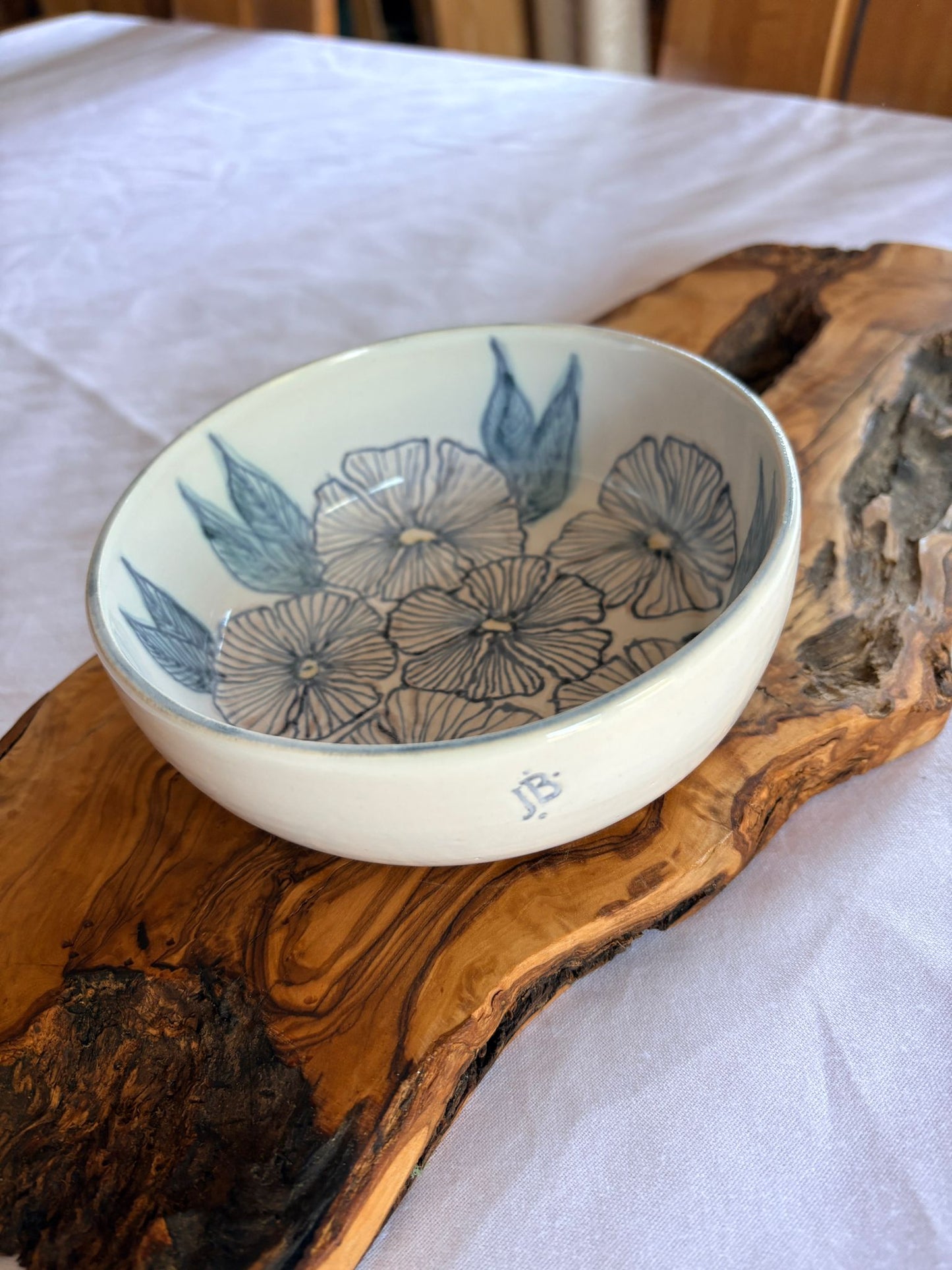Hand‑Painted Floral Bowl – Petal & Earth Collection