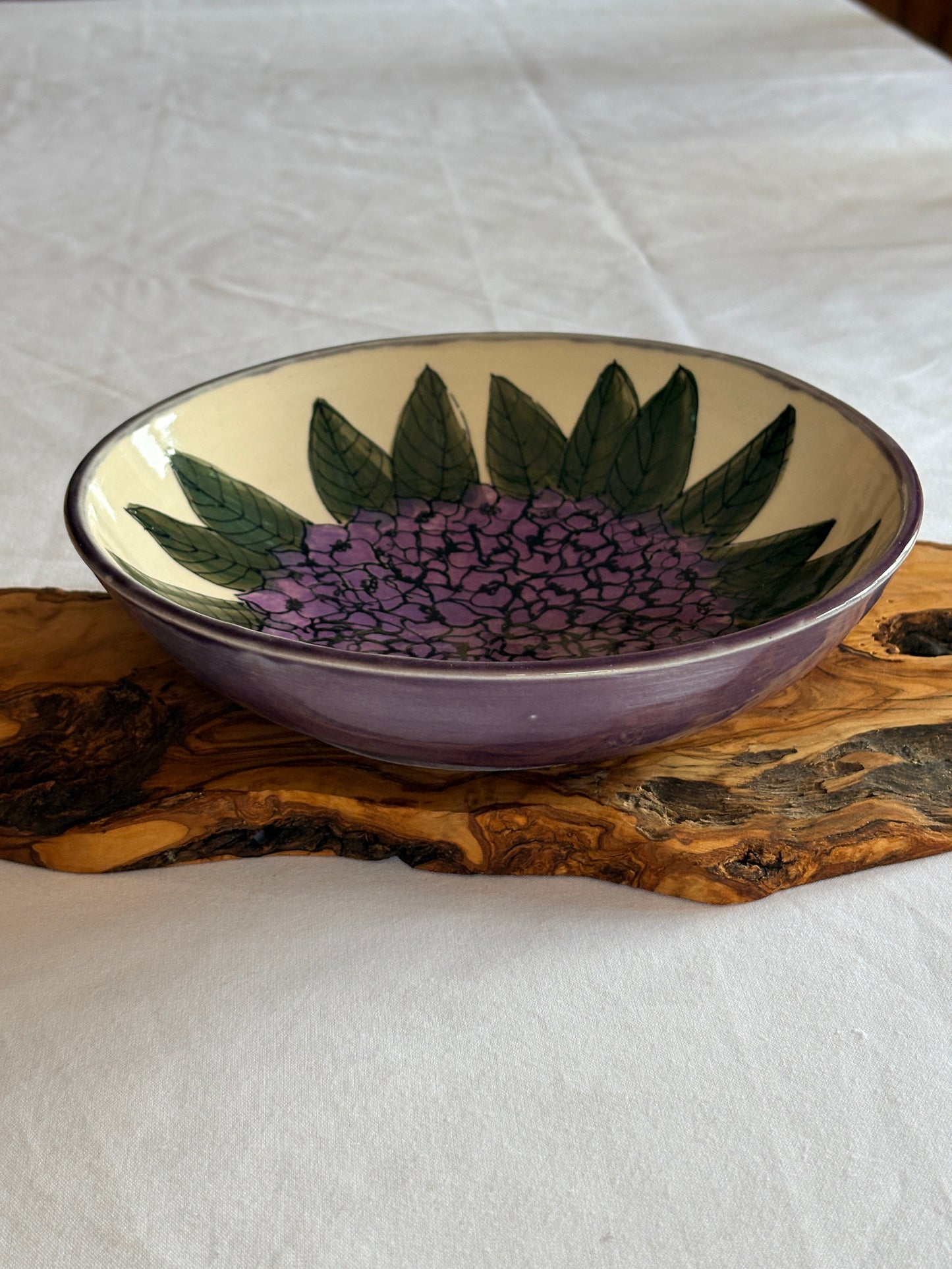 Hand‑Painted Hydrangea Bloom Bowl – Petal & Earth Collection